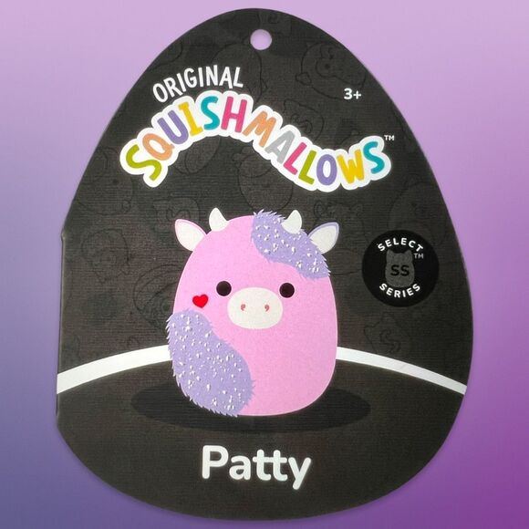 NWT 2024 Valentine Fuzzy Patty Cow & Connor Cow Select Series Squishmallows 8” - Picture 9 of 9